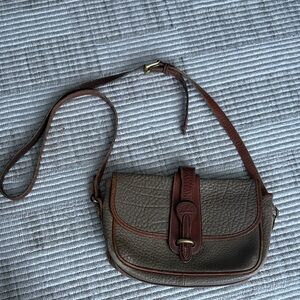 Dooney & Bourke Taupe and Brown Leather Crossbody Bag